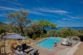 Villa bodri, maison en pierre avec vue mer et piscine chauffée
